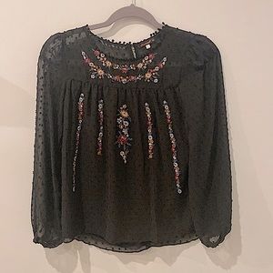 Ella Moss girls embroidered blouse size 14